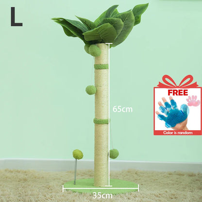 Tall Cat Scratching Post - 65cm Premium Sisal Tree with Interactive Toys