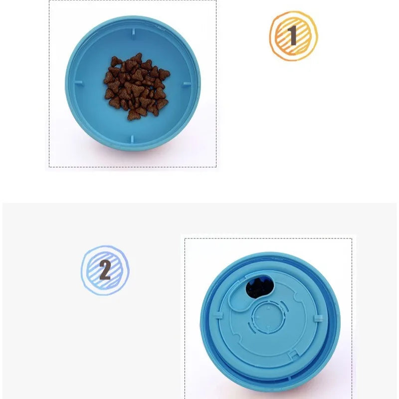 Interactive Food Dispensing Puzzle Toy - Adjustable Slow Feeder IQ Training Ball
