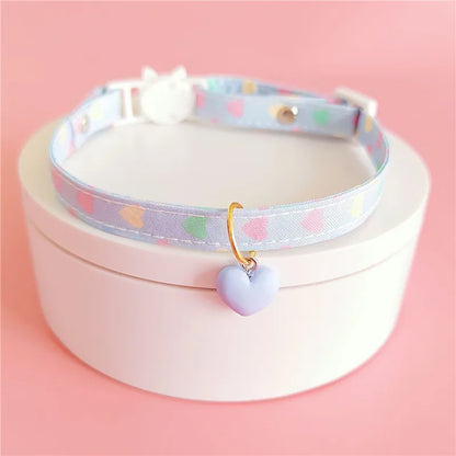 Dog Collar Pastel Heart Kawaii Small Dogs Cats 💗