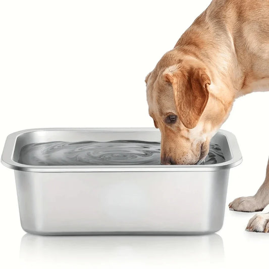 Heavy-Duty Stainless Steel Dog Bowl