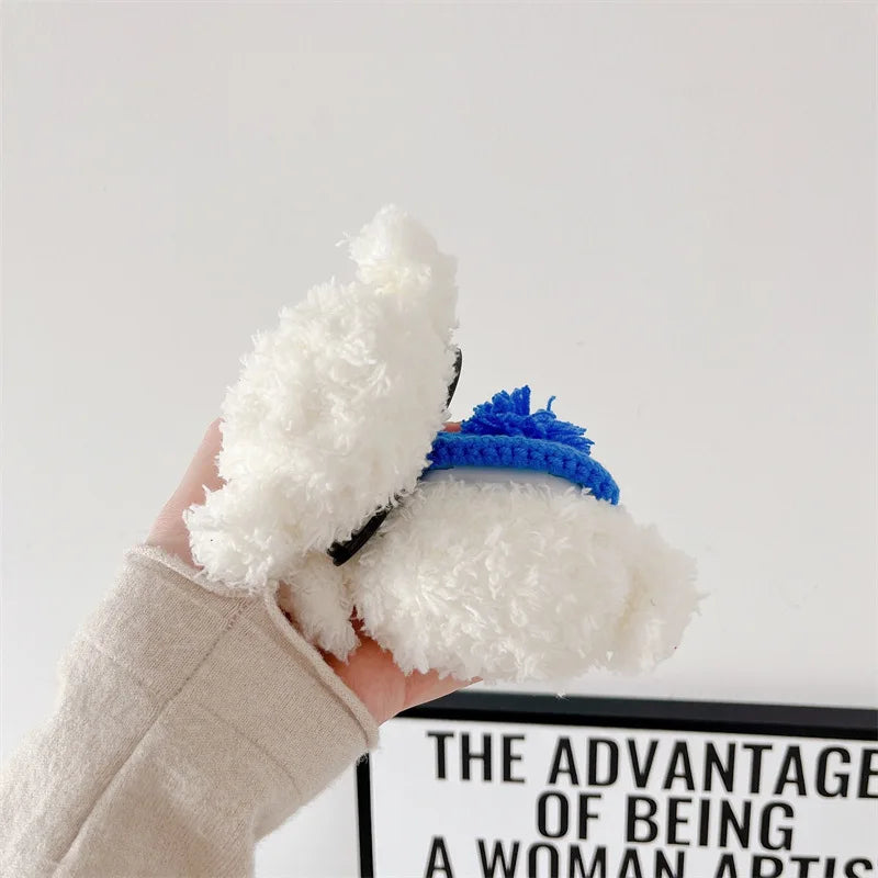 Cute Fur Sunglasses Dog Cover For Airpods Pro 2 Case