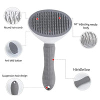 Self-Cleaning Pet Hair Remover Brush – Grooming Comb for