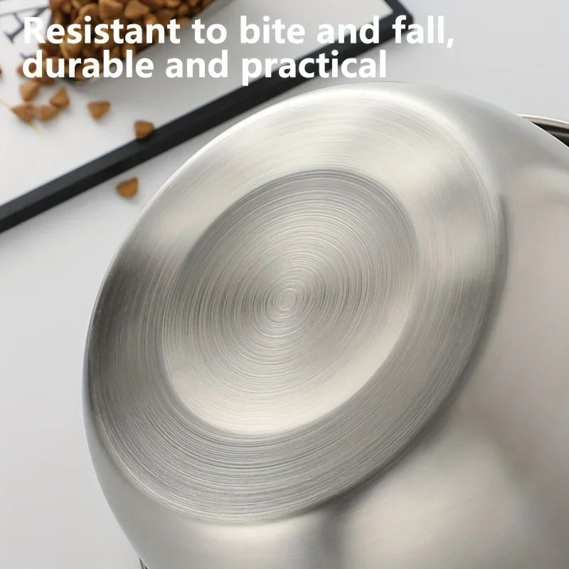 Large Stainless Steel Dog Bowls - Premium Metal Durable Food Water Dishes