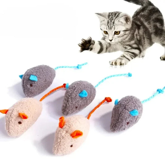 Plush Rat Cat Toy Set – 3/7PCS Durable Linen Indoor Play - WTN Essentials