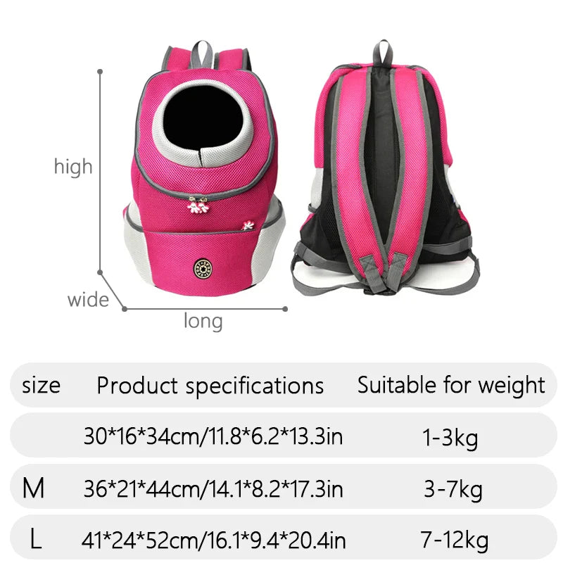 Double Shoulder Pet Carrier Backpack – Breathable Travel Dog Bag - WTN Essentials