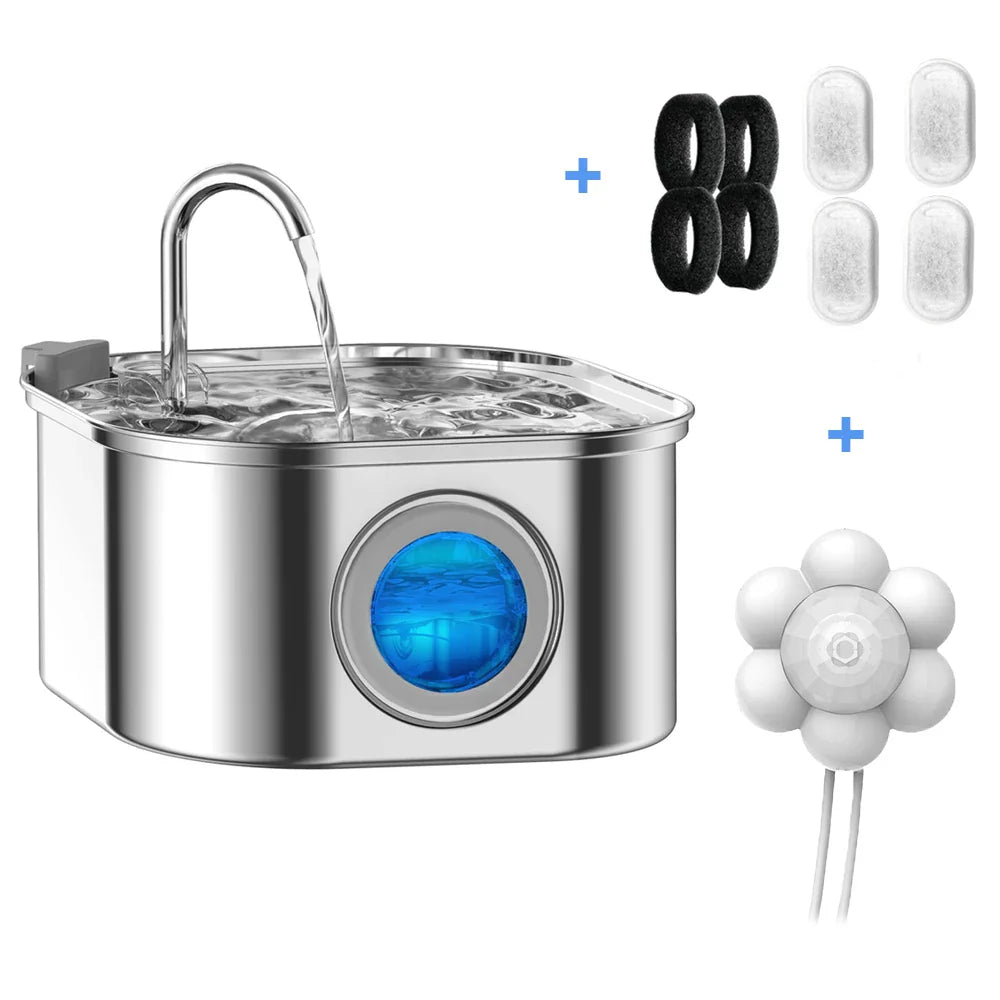 Stainless Steel Pet Water Fountain for Clean Pet Routines - Pet Fountain view 10 from Purrfect Pet Kingdom