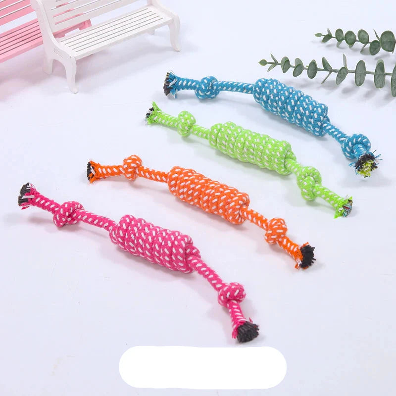 Interactive Cotton Rope Dog Toy – Mini Ball for Chewing & Cleaning - WTN Essentials