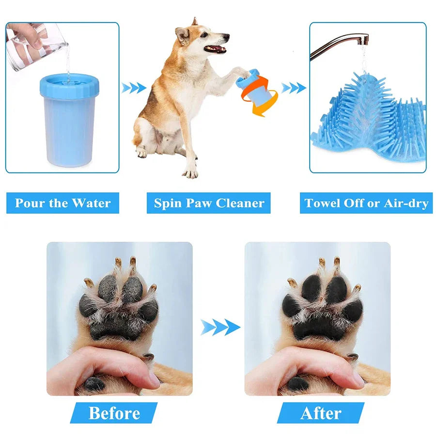 Pet Paw Cleaning Cup – Portable Silicone Dog & Cat Foot Washer | Removable Mud Cleaner (S/L/XL Sizes)