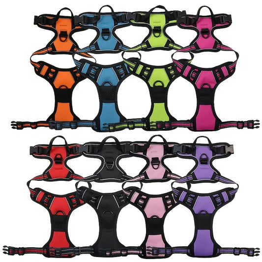 Reflective Fit: Adjustable Dog Harness for All Sizes