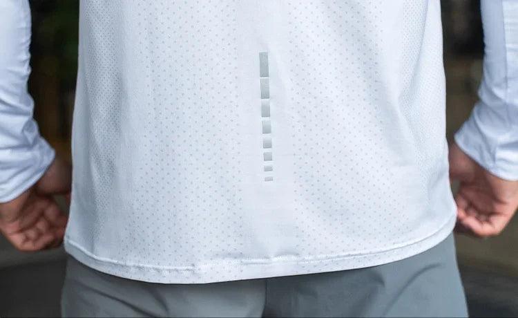 Men's Sports Fitness Long Sleeve Outdoor Badminton Quick Dry Training Shirt Casual Thin Running Top Bodybuilding Sportswear