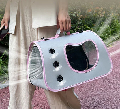 Portable Pet Carrier - Breathable Travel Comfort for Small Pets