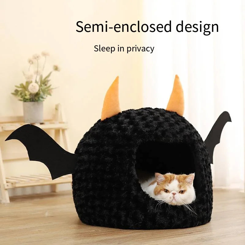 Halloween Bat Pet Cave Bed - Cozy Fall & Winter Warmth - Purrfect Pet Kingdom