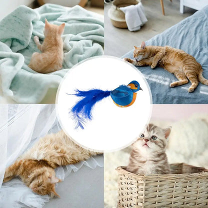 Flapping Bird Cat Toy Chirping Realistic Interactive Flying 🐱