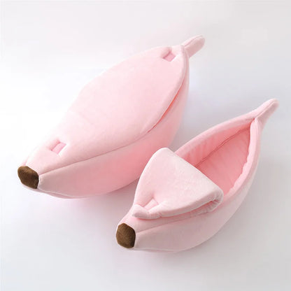 Banana-Shaped Cat Bed - Funny & Cozy Pet House