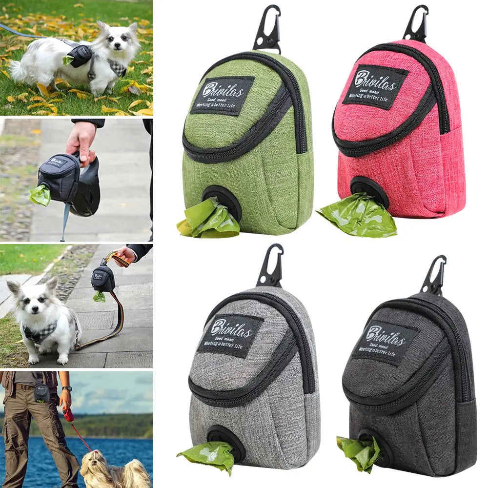 Portable Dog Treat Pouch – Training & Travel Bag with Poop Dispenser - WTN Essentials