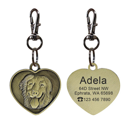 Personalized Dog ID Tag - Custom Engraved Nameplate for All Breeds