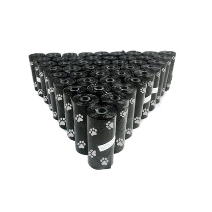 Pet Poop Bags Disposable Dog Perros Waste Bag Bulk Poop 5 Roll(75Pcs) Bags with Paw Prints Clean Pick Up Tools Pet Items - Purrfect Pet Kingdom