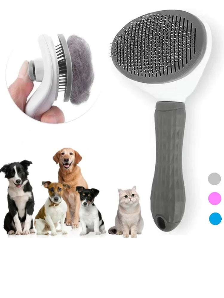 Self - Cleaning Pet Hair Removal Comb for Cats & Dogs - WTN Essentials