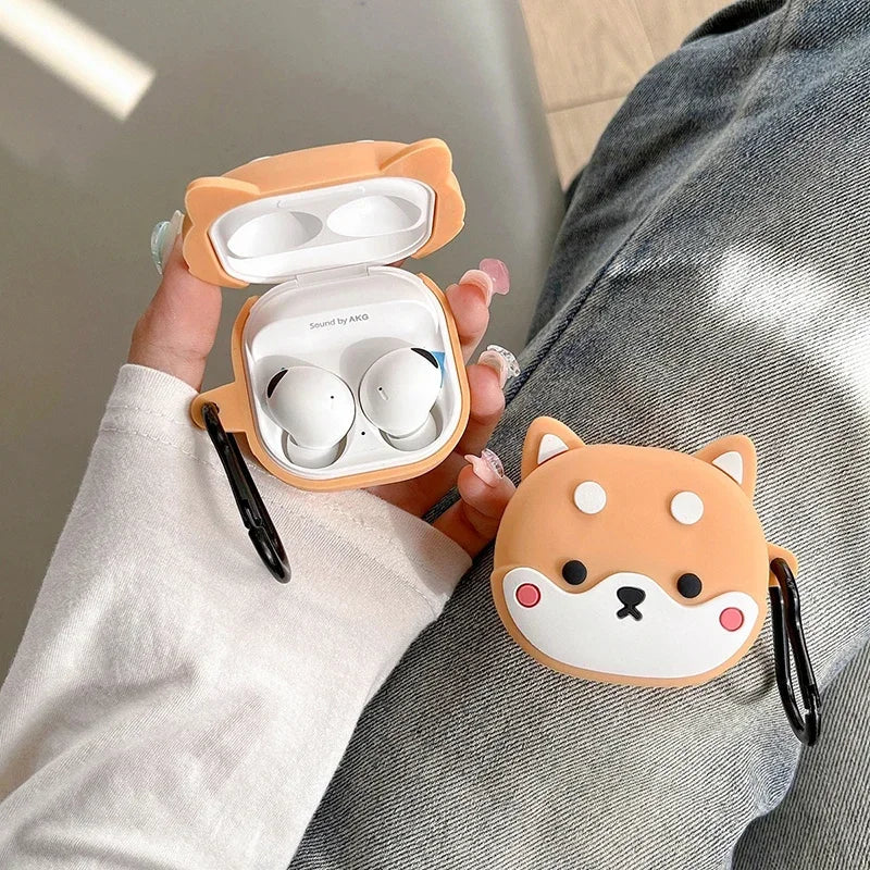 Cute Shiba Inu Cool Bulldog Case for Samsung Galaxy Buds Pro