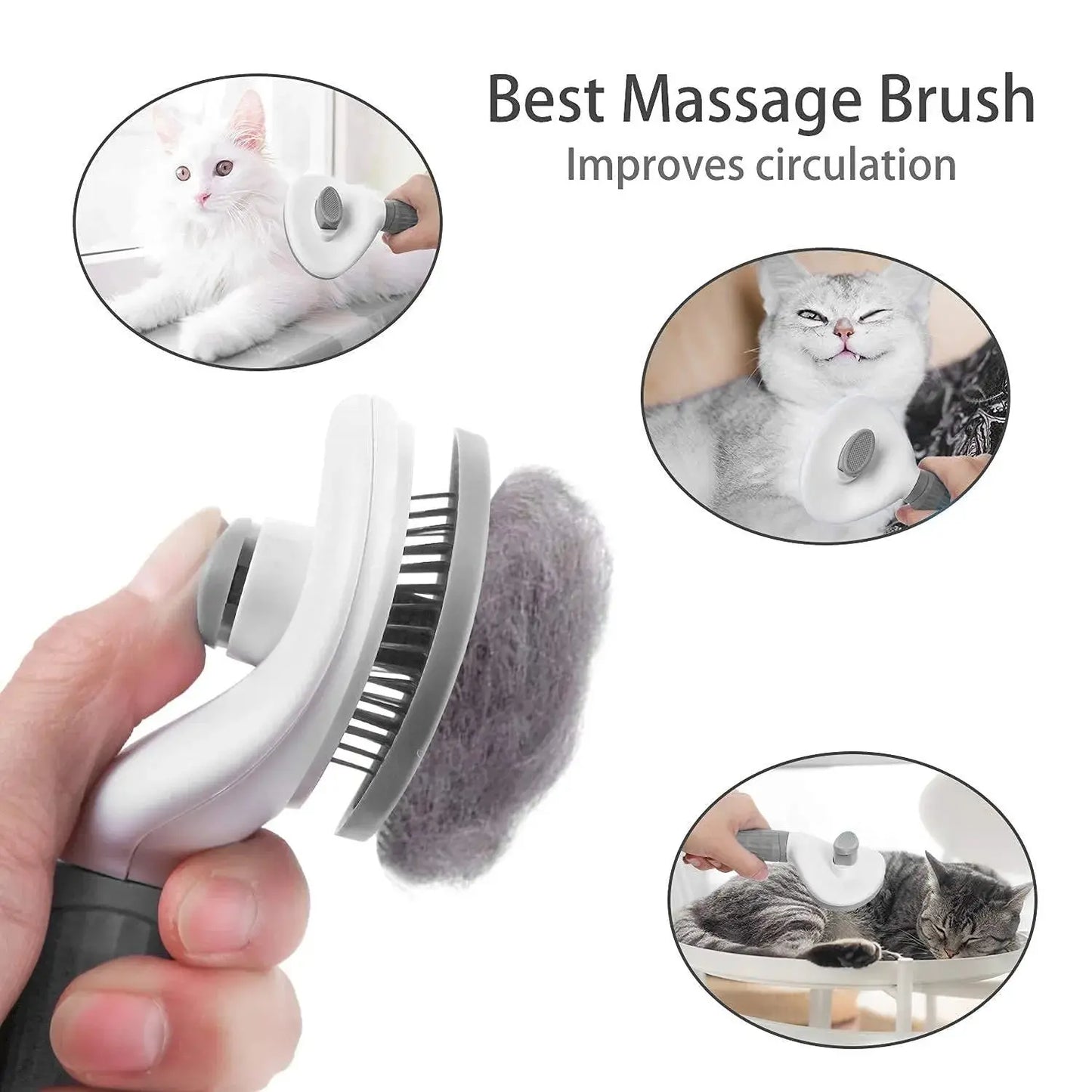 Self - Cleaning Pet Hair Remover Brush – Grooming Comb for Dogs & Cats - WTN Essentials