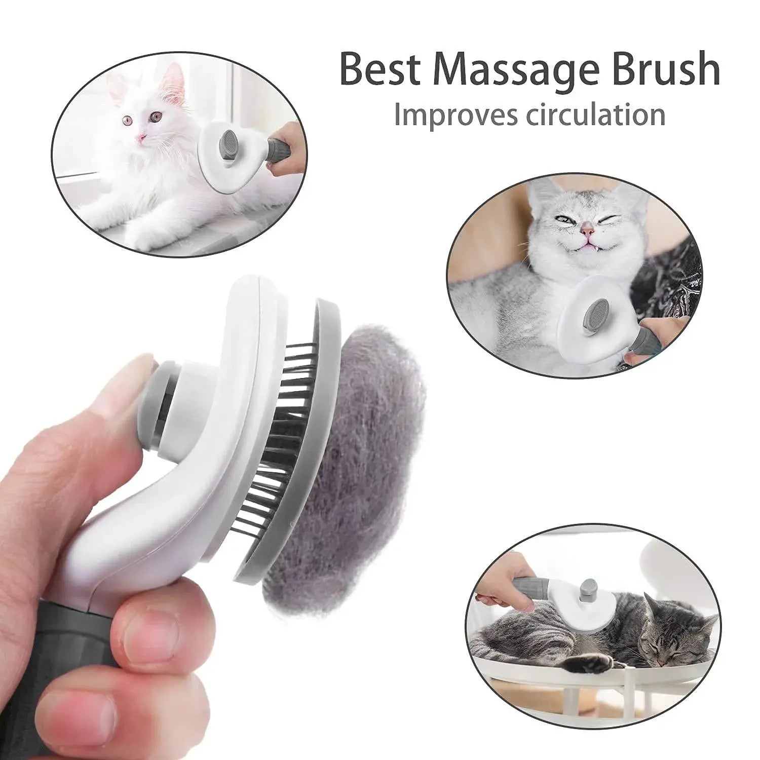 Self - Cleaning Pet Hair Remover Brush – Grooming Comb for Dogs & Cats - WTN Essentials
