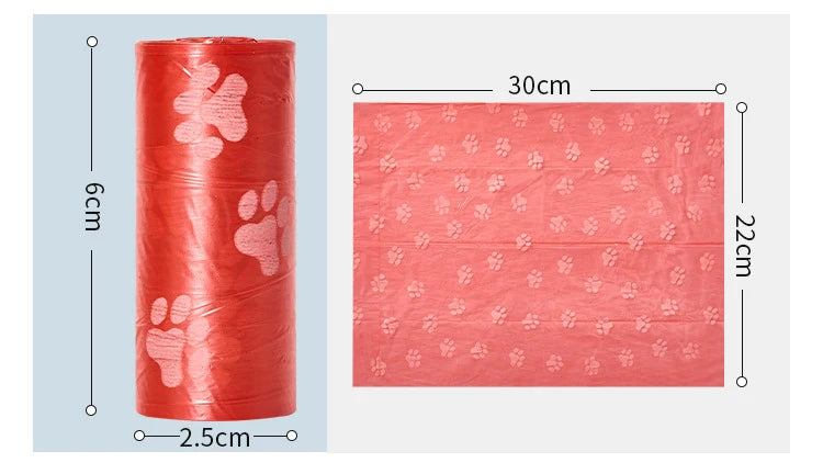 15Bags/Roll Dog Poop Bag Outdoor Cleaning Poop Bag Outdoor Clean Pets Supplies for Dog Refill Garbage Bag Pet Supplies - Purrfect Pet Kingdom