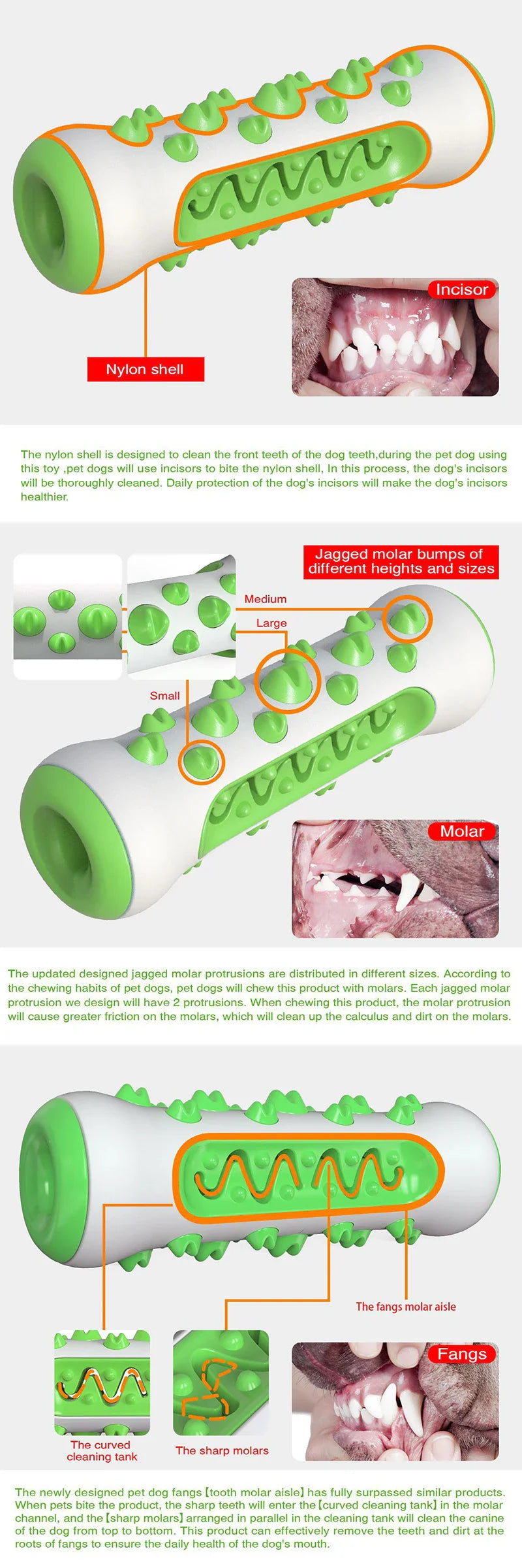 Dog Toothbrush Toys Rubber Molar Chew Dental Care 🦷