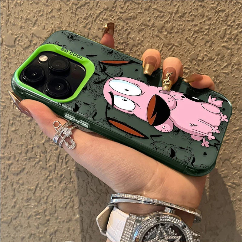 Courage Cowardly Dog Plating Case for Samsung Galaxy S24 S23