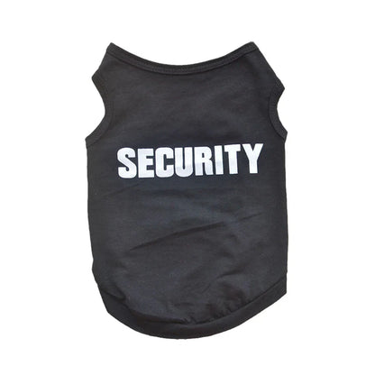 Dog Security Vest - Funny Summer Pet Clothing for Small Dogs