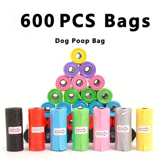 600pcs Dog Poop Bags Pet Poop Bags Disposable Dog Waste Bags Bulk Poop Bags Leak - Proof Dog Waste Bags For Pet Supplies - Purrfect Pet Kingdom