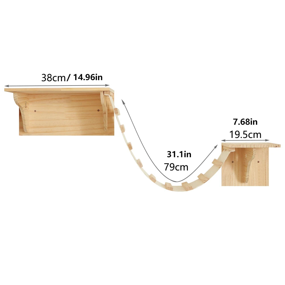 Cat Wall Rack Climbing Frame Furniture Bridge 🐱