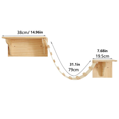 Cat Wall Rack Climbing Frame Furniture Bridge 🐱