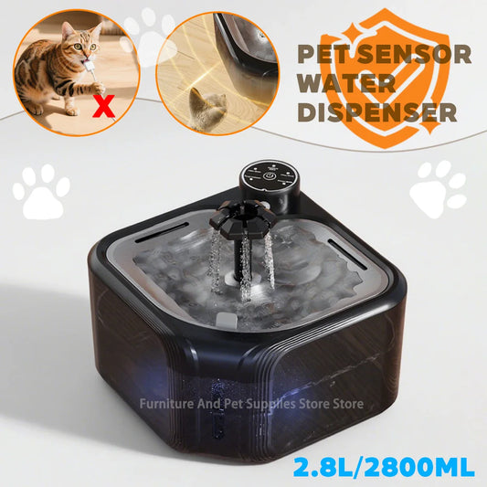 Wireless Automatic Cat Water Fountain 3600mAh 2800ML Pet