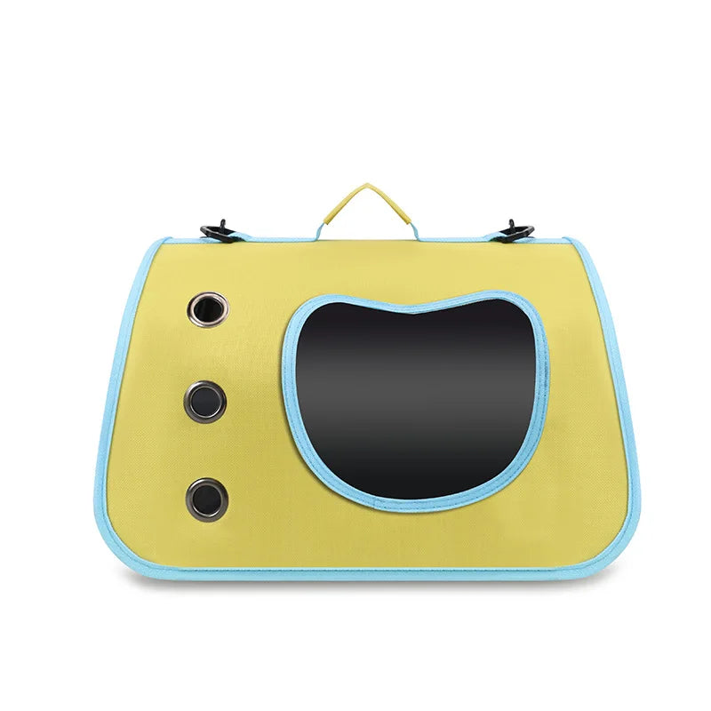 Portable Pet Carrier - Breathable Travel Comfort for Small Pets