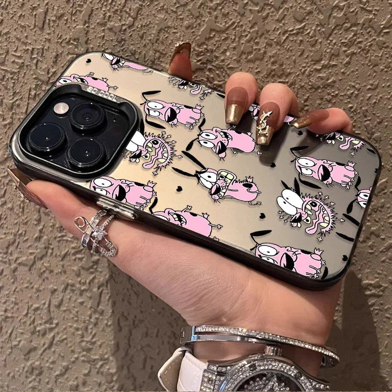 Courage Cowardly Dog Plating Case for Samsung Galaxy S24 S23