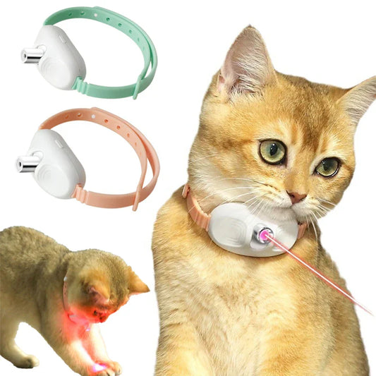 Smart Laser Cat Teaser Collar – Rechargeable Infrared Interactive Toy - WTN Essentials