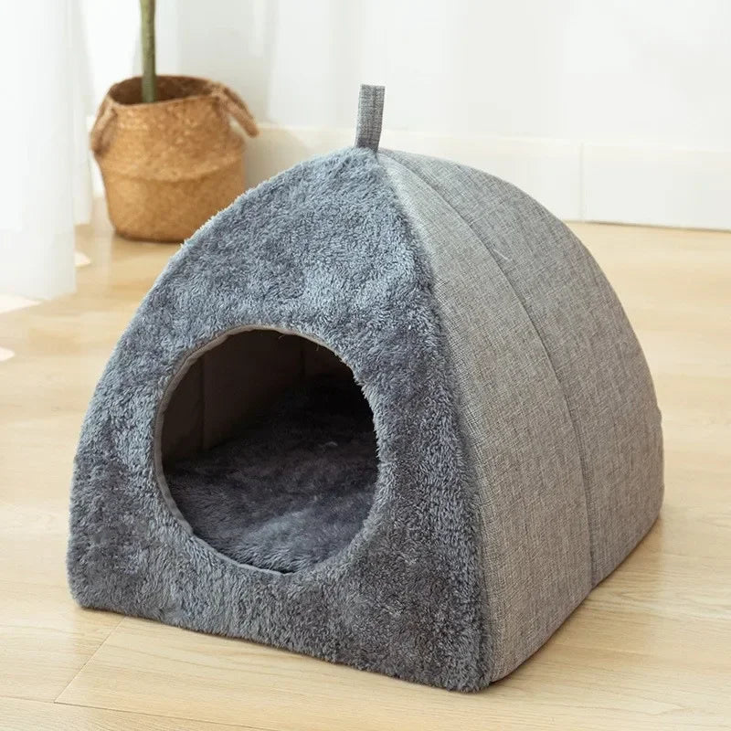 Heated Cat Bed – Self Warming Triangle Cat Cave for Indoor Pets - WTN Essentials