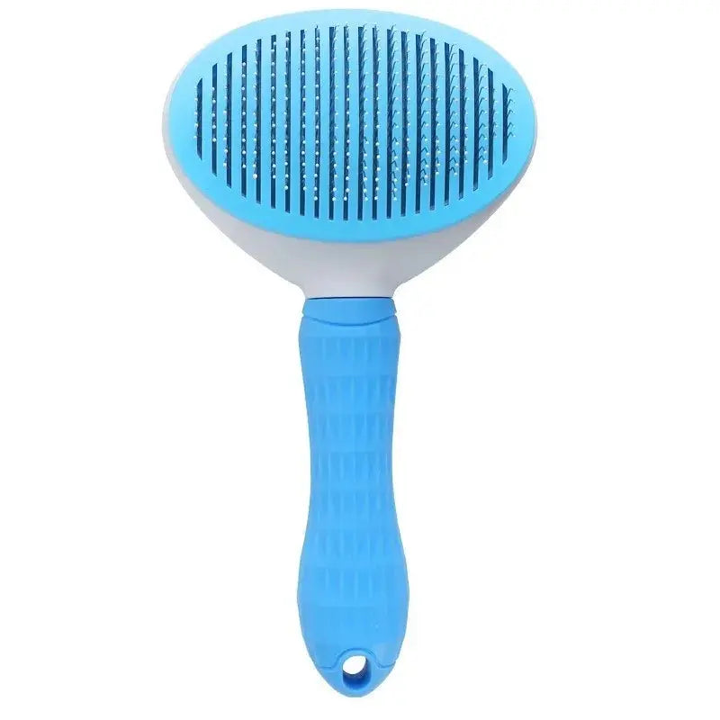 Self - Cleaning Pet Hair Remover Brush – Grooming Comb for Dogs & Cats - WTN Essentials - Blue - 14:193#Blue