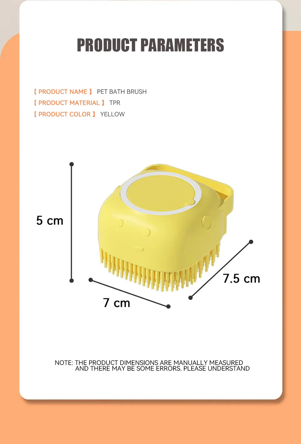 Pet Bathing Brush – Soft Silicone Massage Tool - WTN Essentials