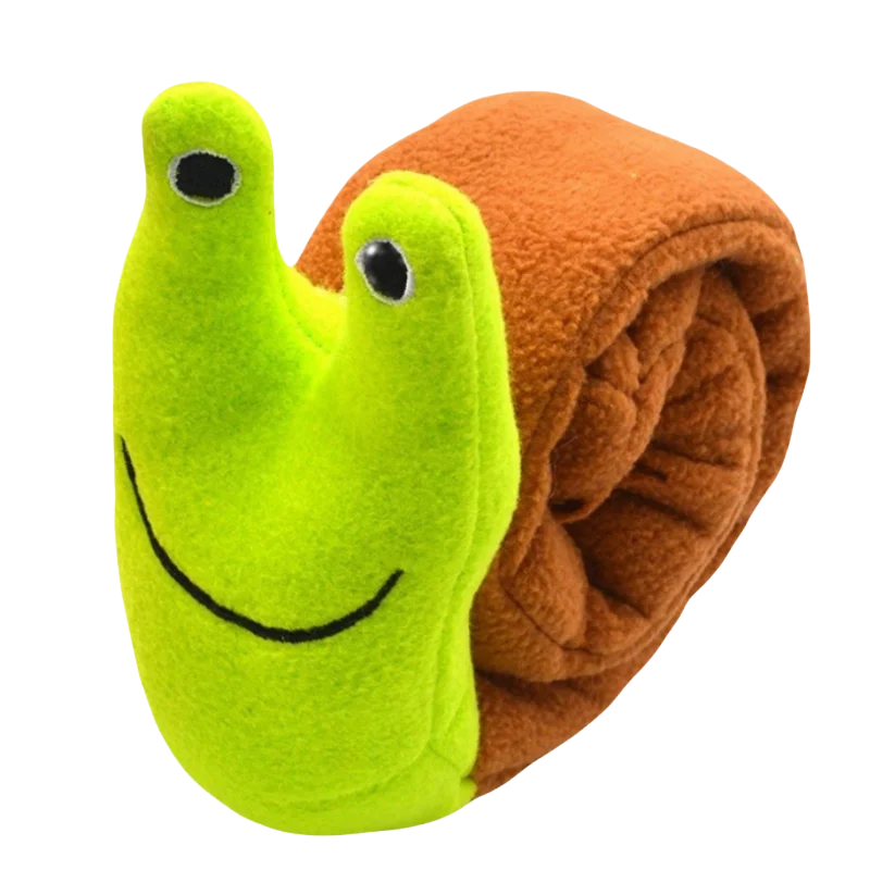 Dog Puzzle Feeder Plush Snail – Interactive Squeaky Chew Toy for Puppies & Dogs - WTN Essentials - Green 2 - 14:200006152#Green 2