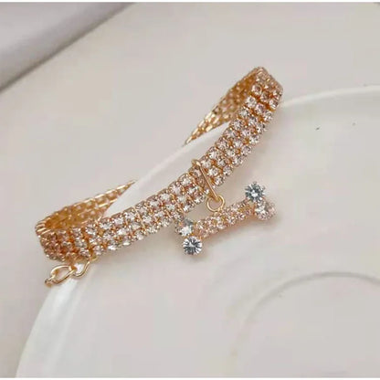Crystal Rhinestone Pet Collar - Luxury Bling for Your Star