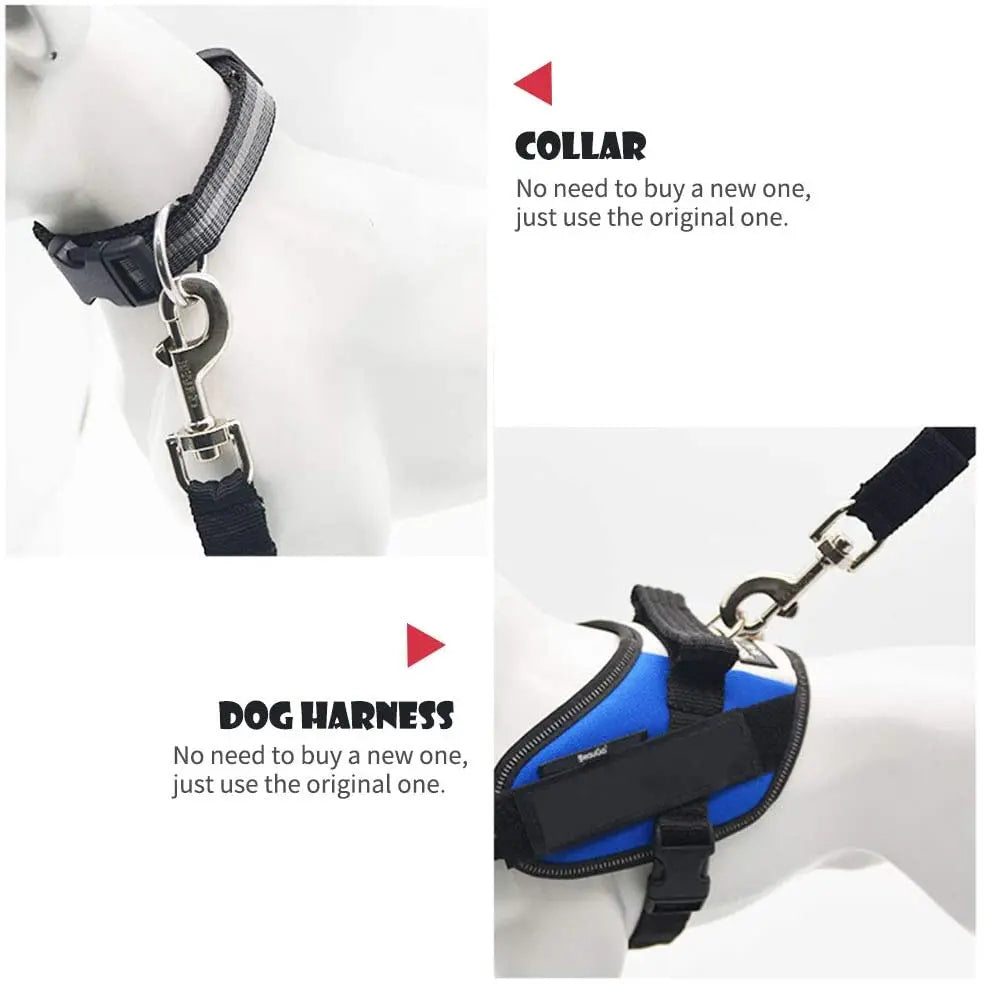 Pet Car Seat Belt Harness – Adjustable Safety Clip for Dogs & Cats - WTN Essentials