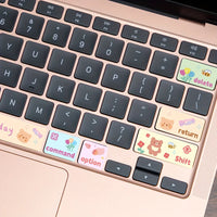 1PCS Cute Bear Pattern Cute Cat Pattern Laptop Partial