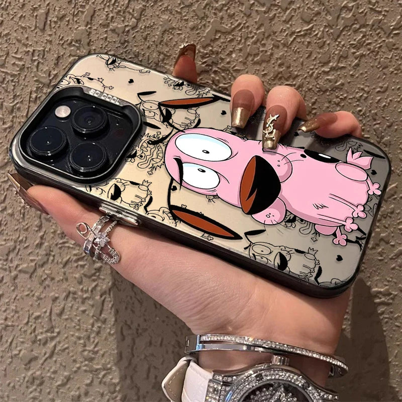 Courage Cowardly Dog Plating Case for Samsung Galaxy S24 S23