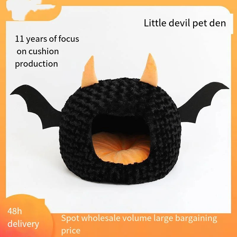 Halloween Bat Pet Cave Bed - Cozy Fall & Winter Warmth - Purrfect Pet Kingdom