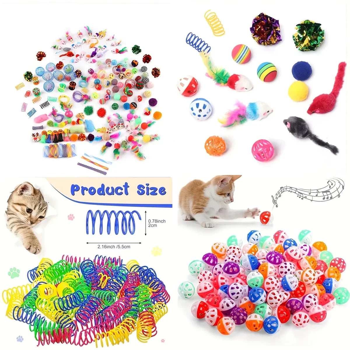 21pcs Cat Toys Tunnel Set Foldable Play Kit 🐱