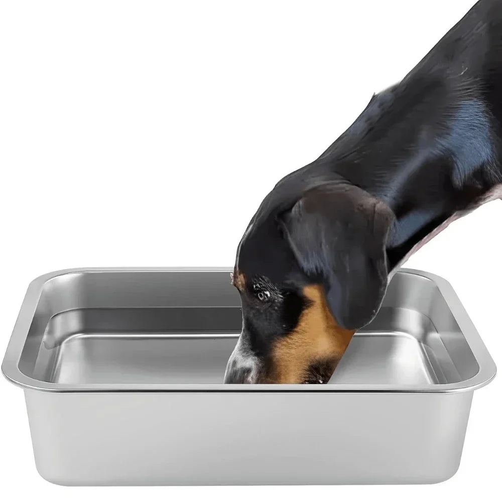 Heavy-Duty Stainless Steel Dog Bowl