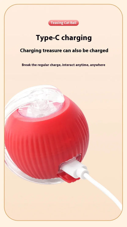 Rechargeable Interactive Smart Cat Toy - Automatic Rolling Ball Pet Accessories