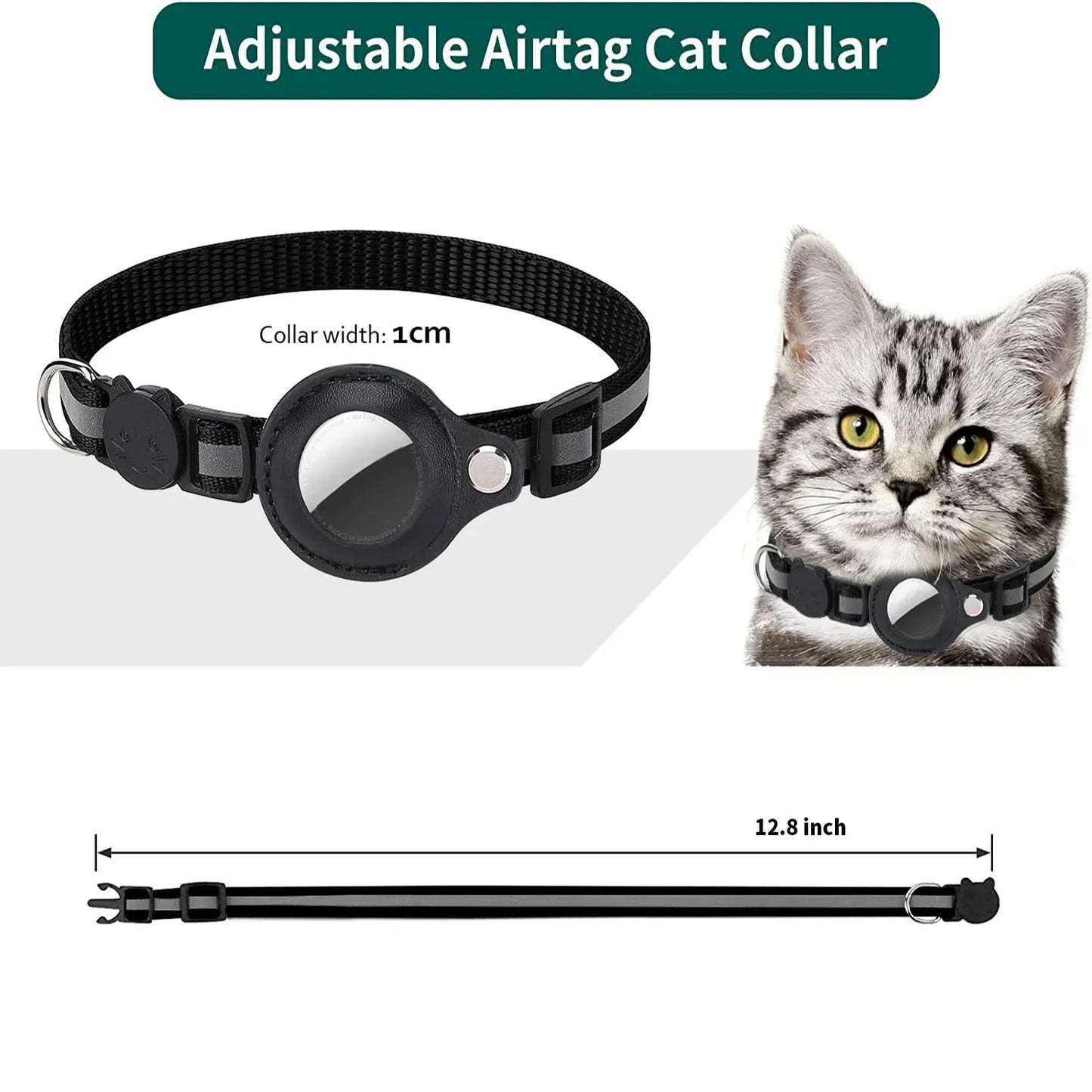 Dog Cat AirTag Collar Reflective Breakaway