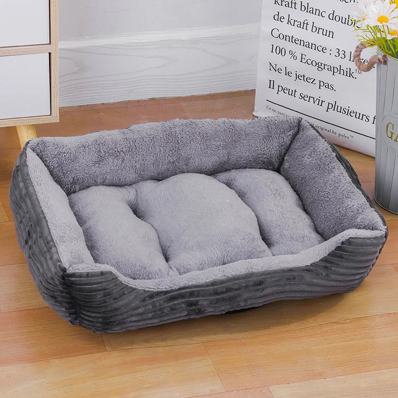 Color Square Winter Soft Warm House for Dog Bed 550g | Ships from US - Pet Beds - TrustyTrade LLC